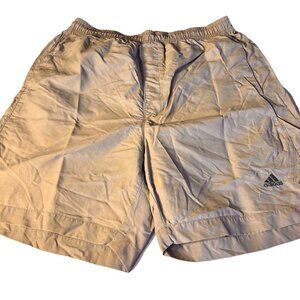 Adidas Size M Boys Grey Athletic Shorts Elastic Waist & Side Pockets